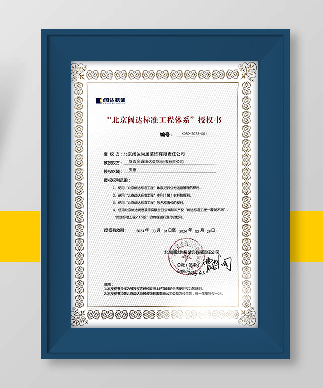 闊達(dá)授權(quán)證書